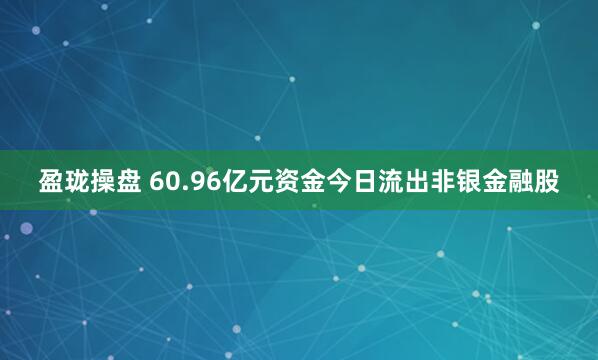 盈珑操盘 60.96亿元资金今日流出非银金融股