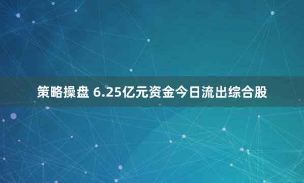 策略操盘 6.25亿元资金今日流出综合股