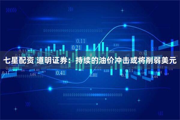 七星配资 道明证券：持续的油价冲击或将削弱美元